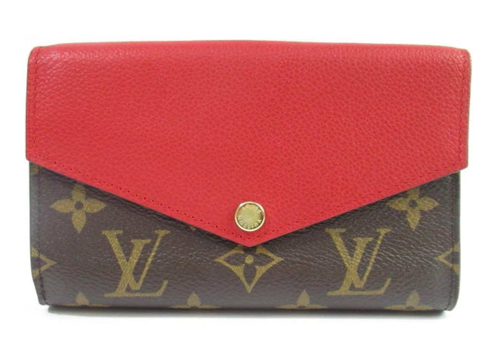 LOUIS VUITTON Wallet Accessories Portefeuille Pallas Compact Monogram Cerise Red